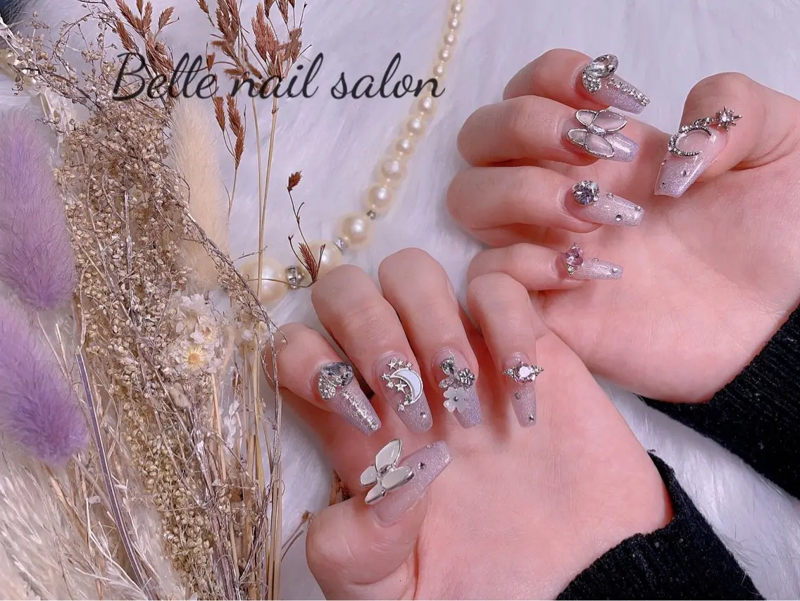 ネイル オーロラネイル フットネイル 韓国ネイル ラメ(グリッター) ラメグラデーション ハンドネイル Belle nail salon 新小岩のネイルデザイン