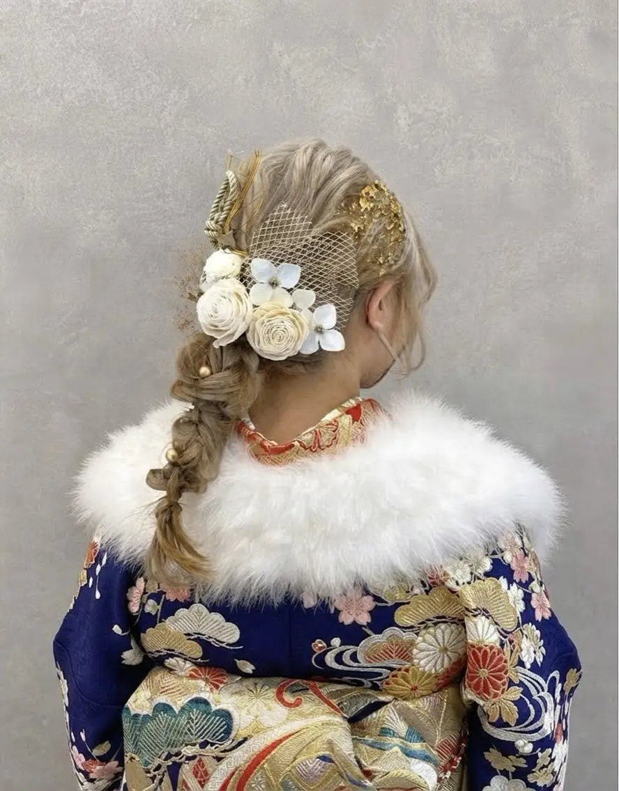 セミロング ヘアアレンジ 成人式 卒業式のヘアスタイル ヘアセット 【enil代表】 杉林和哉のヘアスタイル