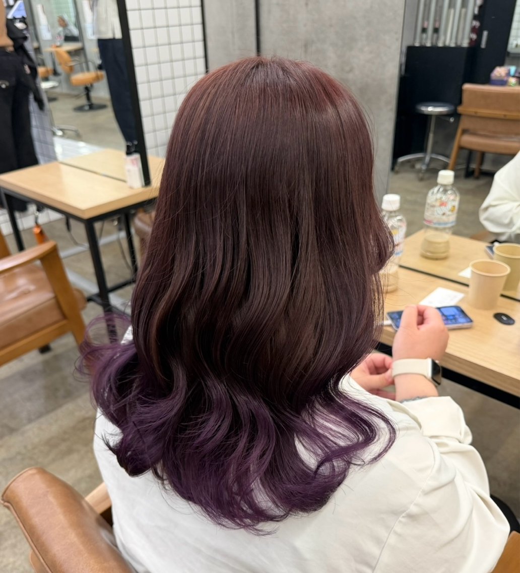 カラー ヘアカラー トリートメント 🍒透明感カラー× 艶髪🍒Mihoのヘアスタイル