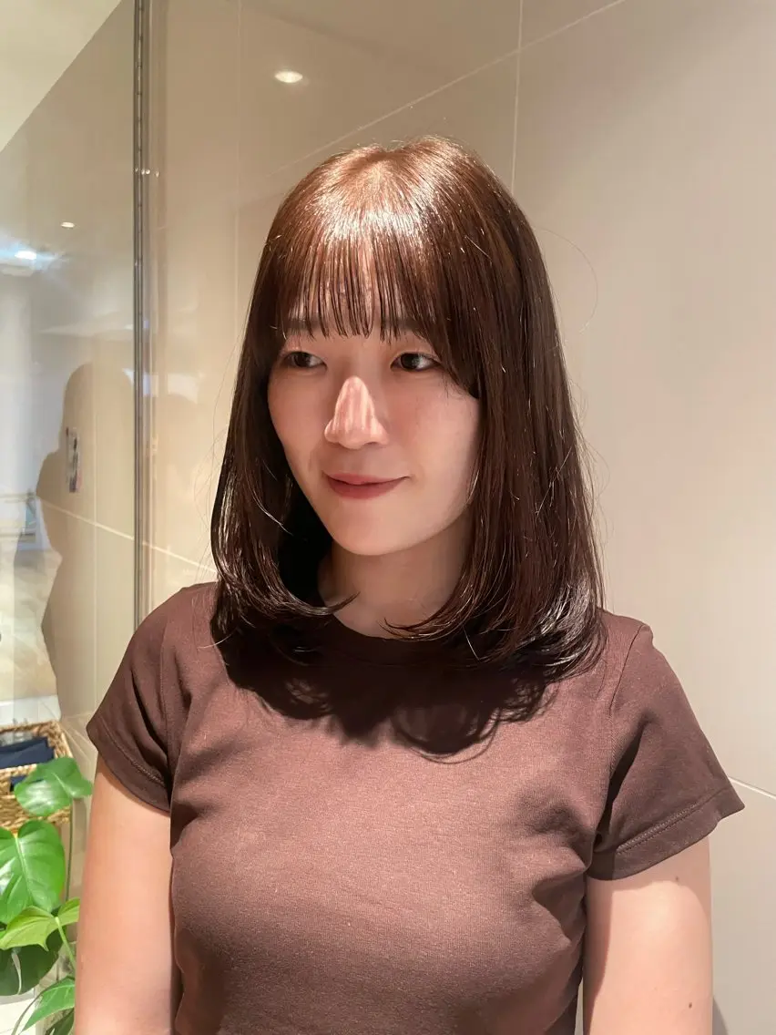 セミロング カラー カット ヘアカラー トリートメント レイヤー/縮毛矯正 🪄chihiroのヘアスタイル