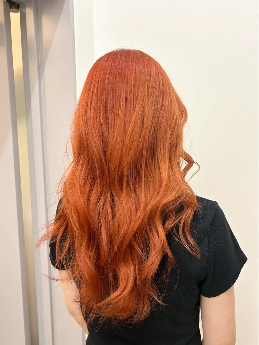 ロング カラー オレンジ 垢抜けヘア🐈🤍 mioのヘアスタイル