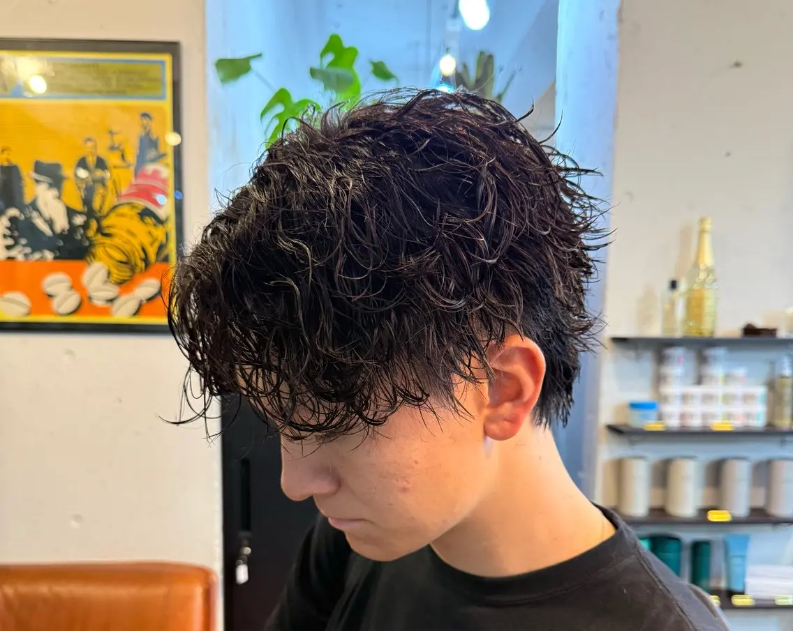 ショート パーマ メンズ カット パーマ HARBOR ゆづきのヘアスタイル