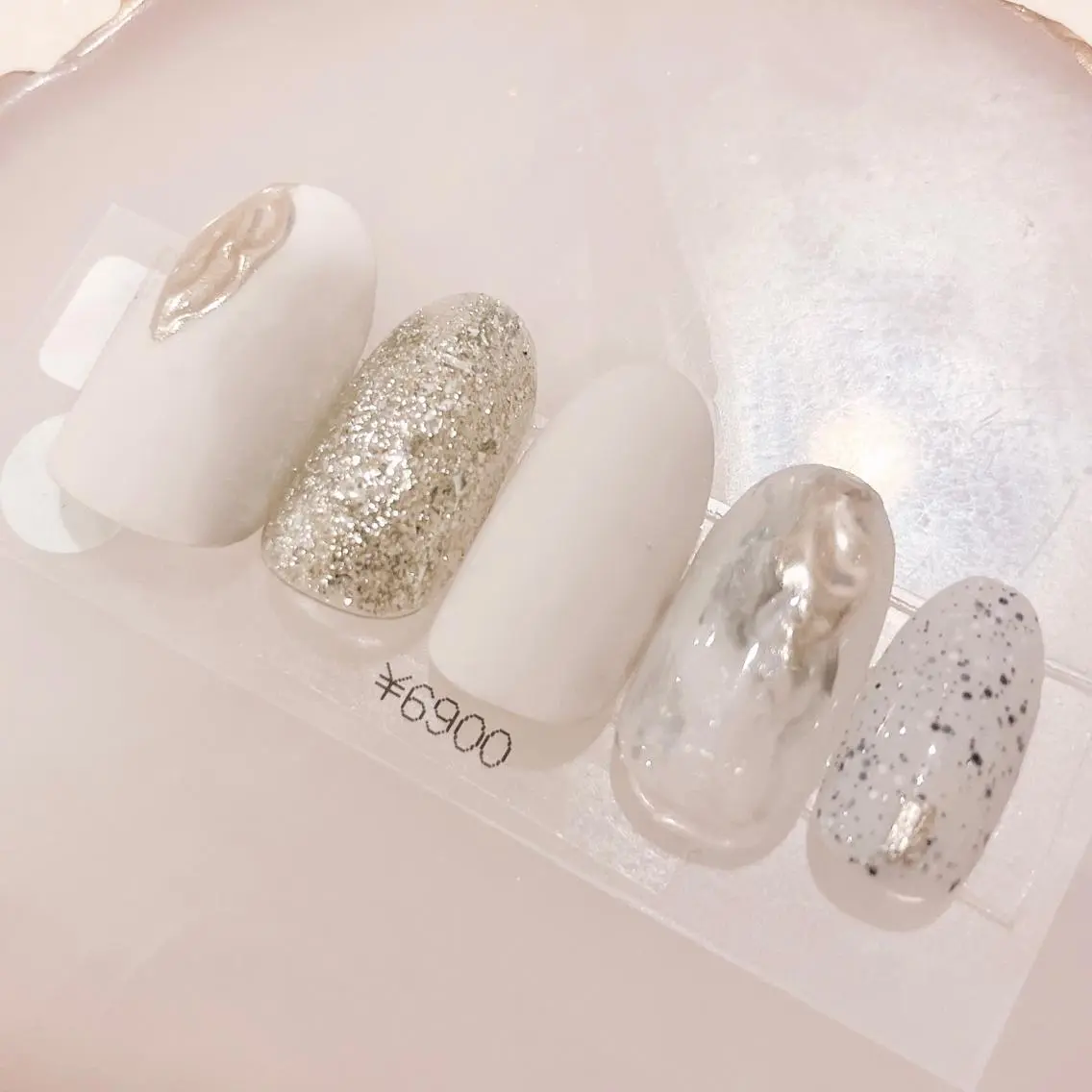 ネイル 大理石ネイル(マーブル) ミラーネイル ハンドネイル CHIARA nailsのネイルデザイン