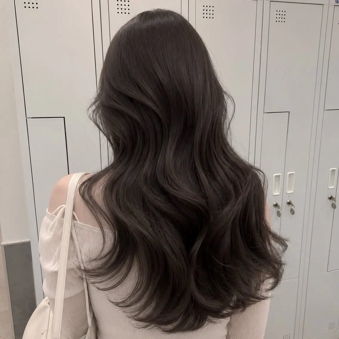 ロング カラー ブリーチ ブラウンカラー 透明感カラー ブリーチなしカラー ヘアカラー 韓国系支持率No.1 レイヤー特化/きょうのヘアスタイル