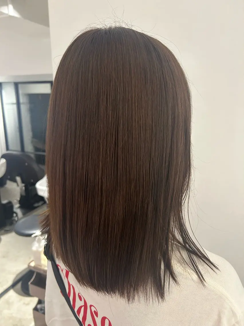 カラー ブラウンカラー オレンジ UNBIRTHDAY ゆづみのヘアスタイル