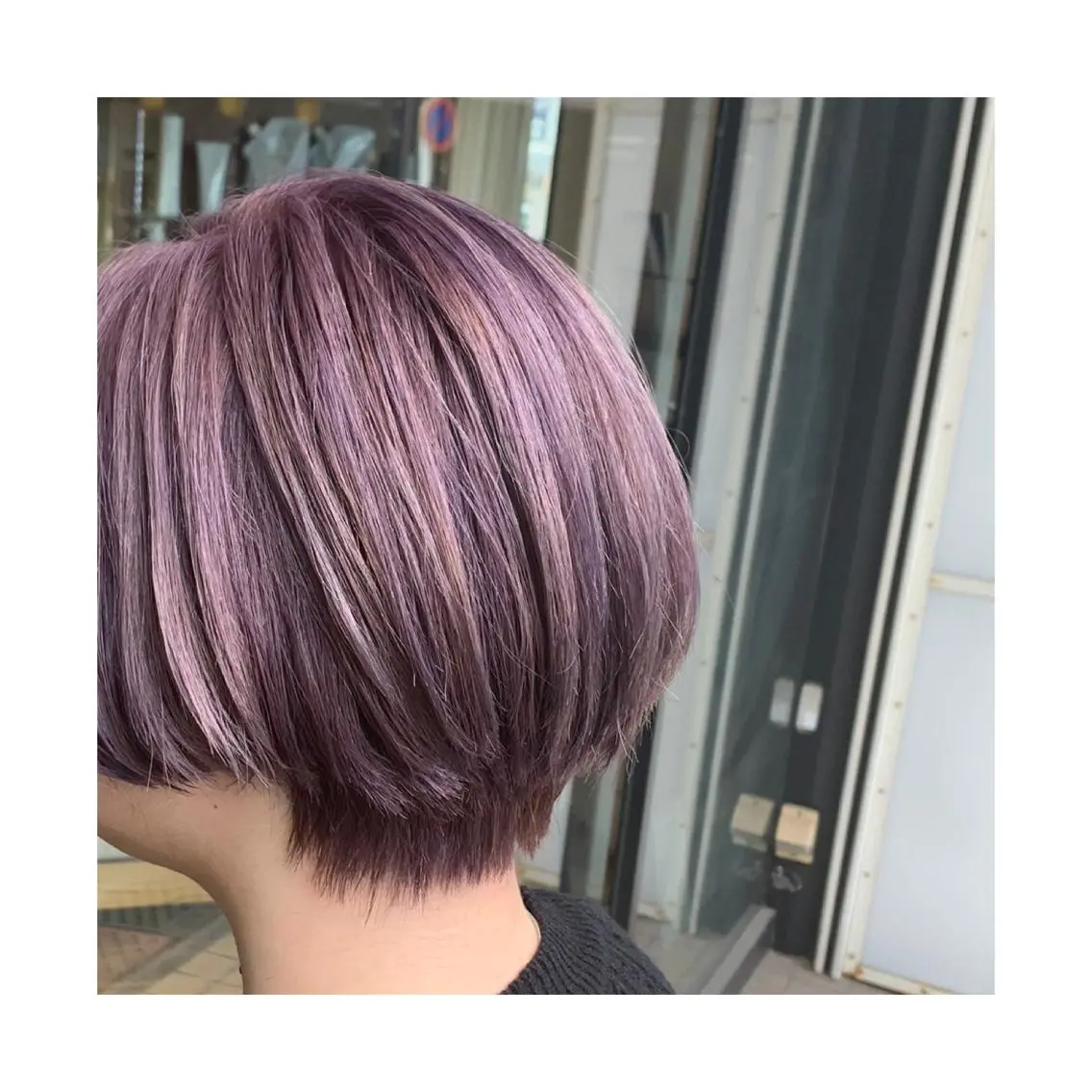 ショート カラー ラベンダーカラー ラベンダーピンク ピンクカラー 竹内 康浩のヘアスタイル