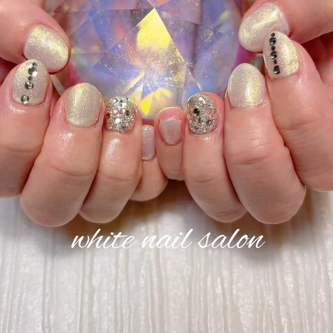 ネイル フットネイル ラメ(グリッター) ハンドネイル white nail salonのネイルデザイン
