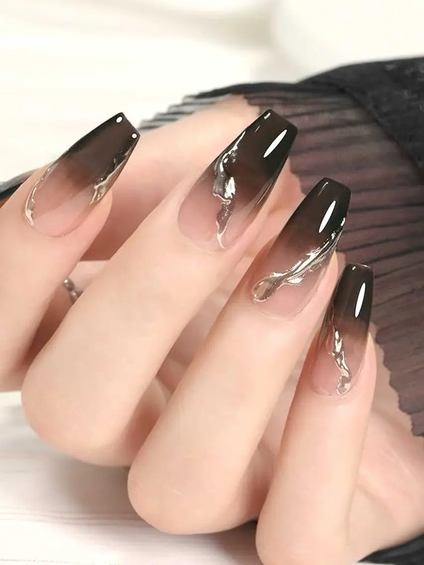 ネイル 長さ出し フレンチネイル グラデーション 卒業式 マグネットネイル ハンドネイル MIHANA NAILのネイルデザイン