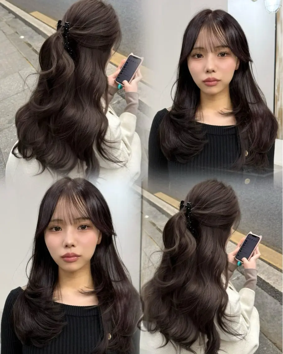 ミディアム カット ヘアカラー トリートメント ヘアセット Ameri/髪質改善 /韓国ヘア🇰🇷のヘアスタイル
