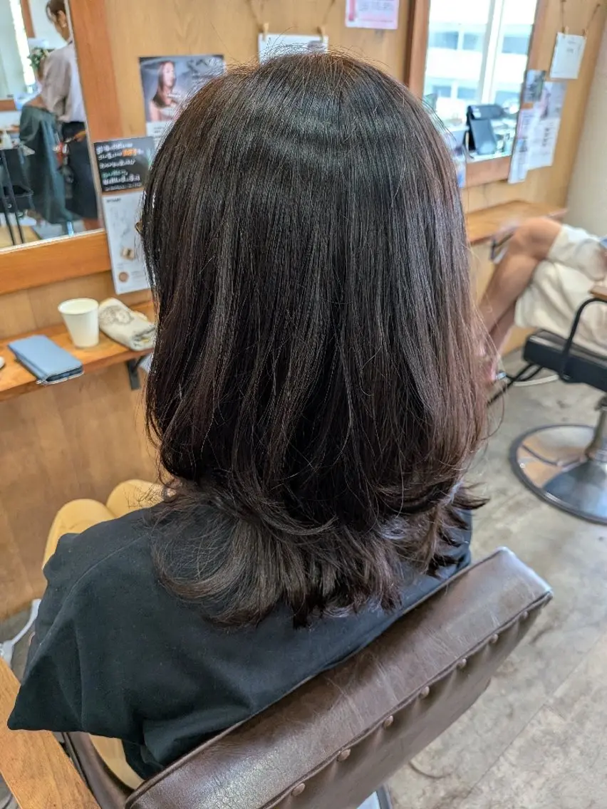ミディアム ミディアムレイヤー レイヤーカット ママ美容師👶 髪質改善✨️木村倫子のヘアスタイル
