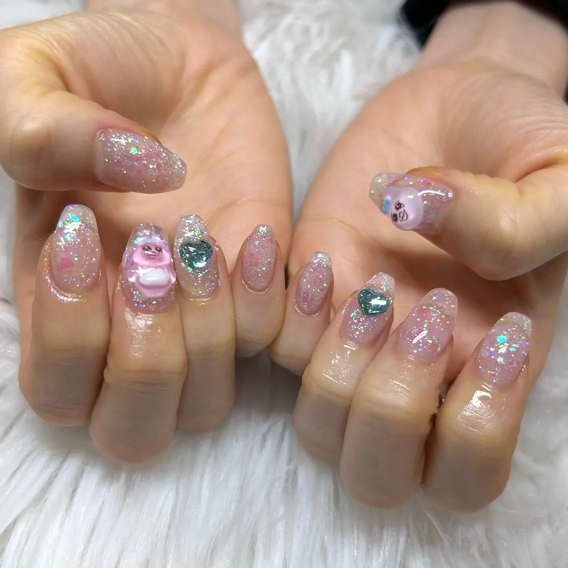 ネイル ハート ホログラムネイル SOARE TADAのネイルデザイン