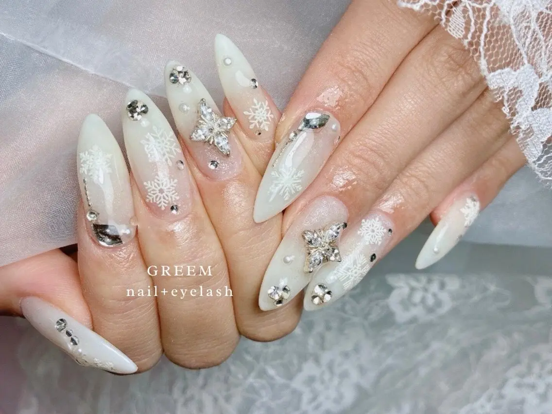 ネイル 冬ネイル ハンドネイル GREEM グリームのネイルデザイン