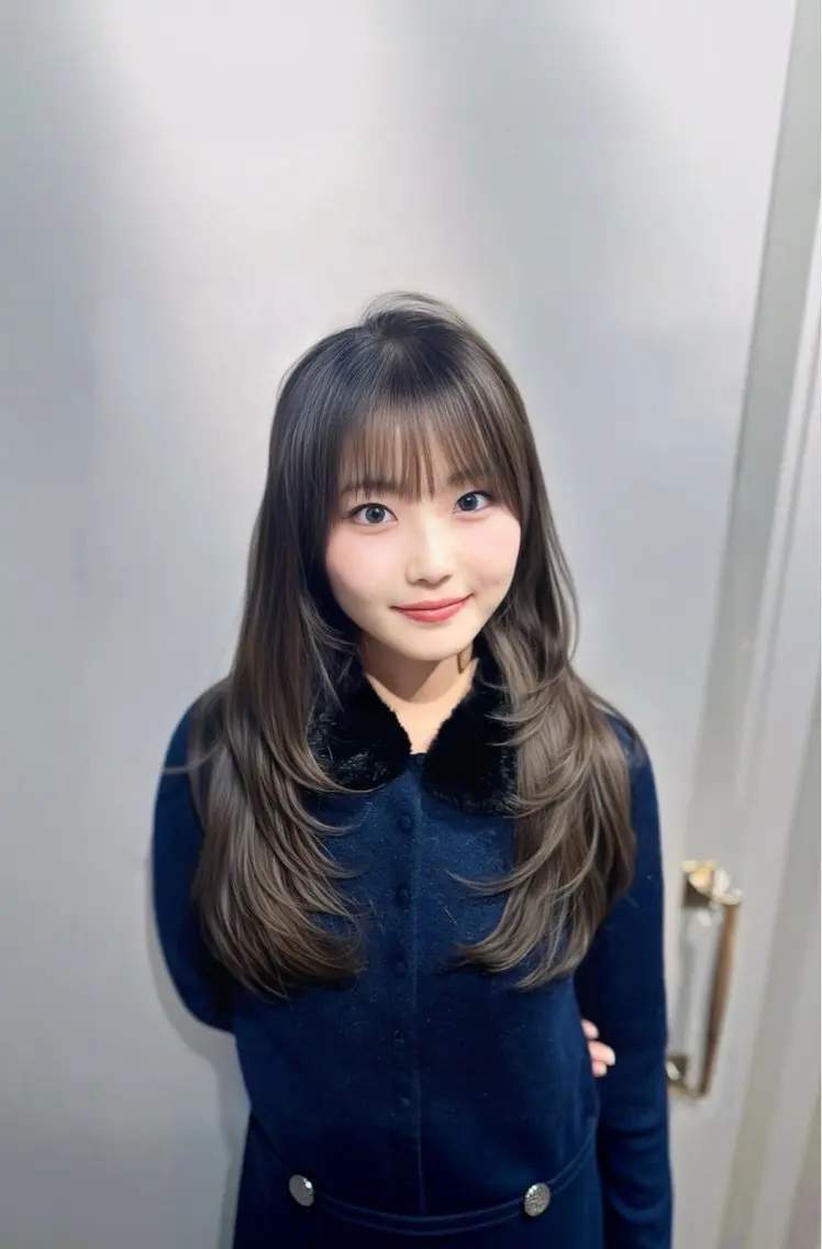 ロング カラー グレージュ レイヤーカット カット ヘアカラー トリートメント レイヤー/ブリーチ/ エクステ💫ひかるのヘアスタイル