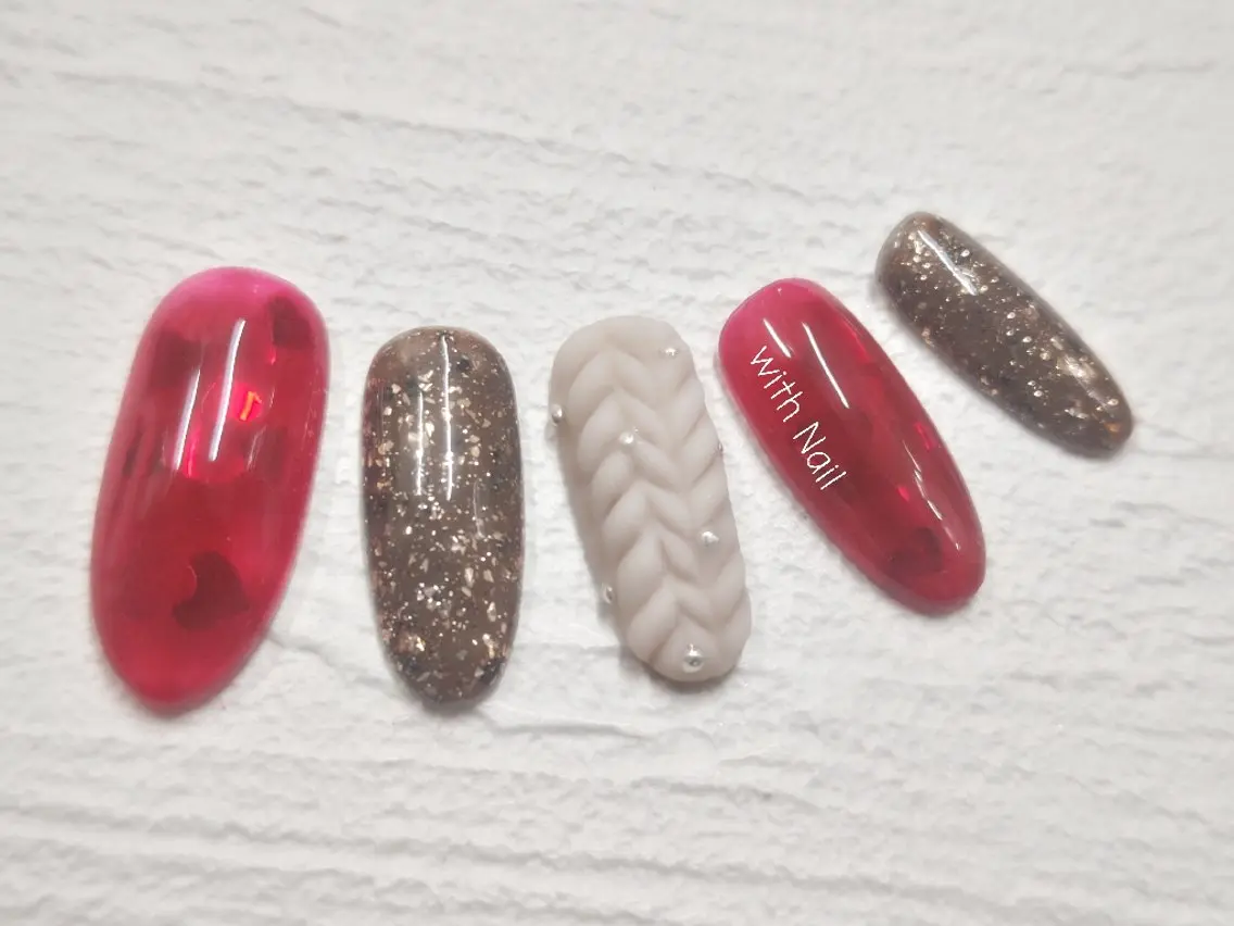 ネイル ハート ハンドネイル with Nail ナガヤのネイルデザイン