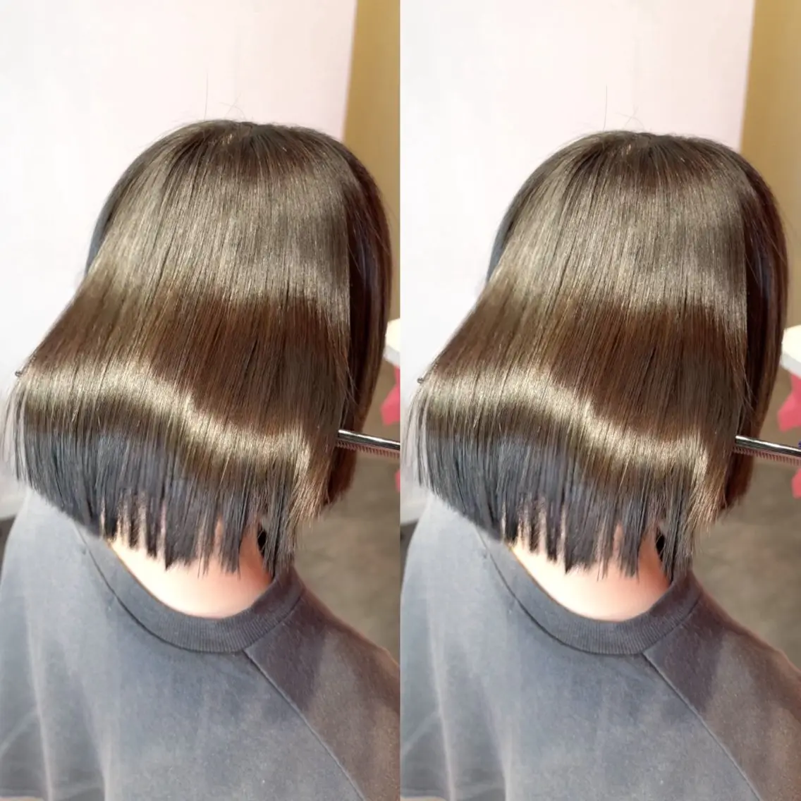 ショート カラー カット ヘアカラー 縮毛矯正 トリートメント 莉乃/縮毛矯正/髪質 改善/艶カラーのヘアスタイル