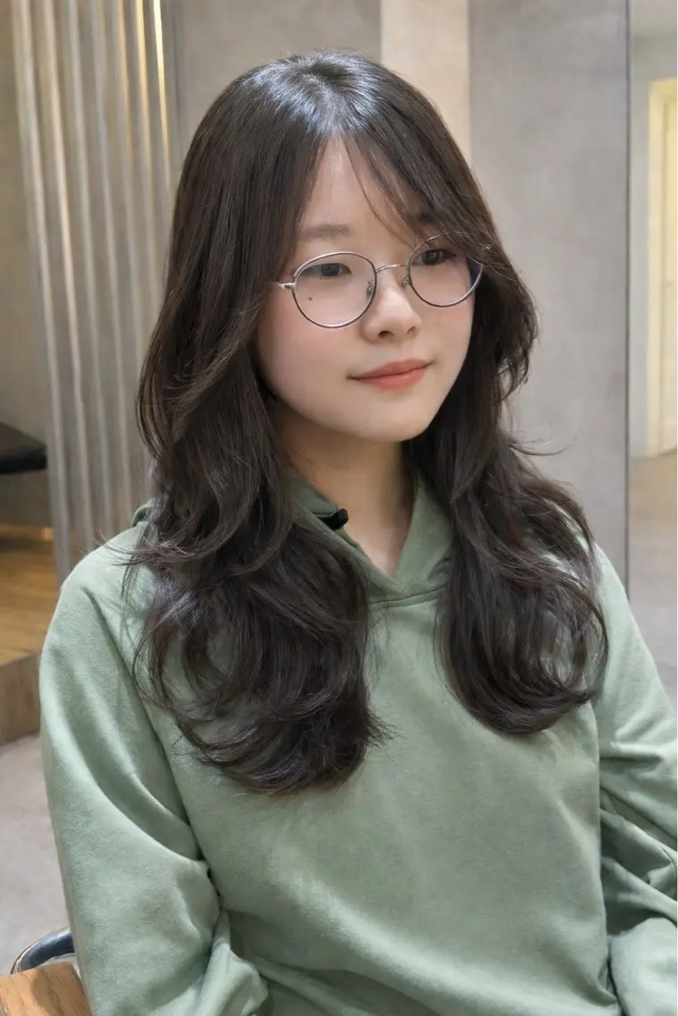 ロング カット ヘアカラー トリートメント 美髪矯正💎副店長 💎ミツキのヘアスタイル