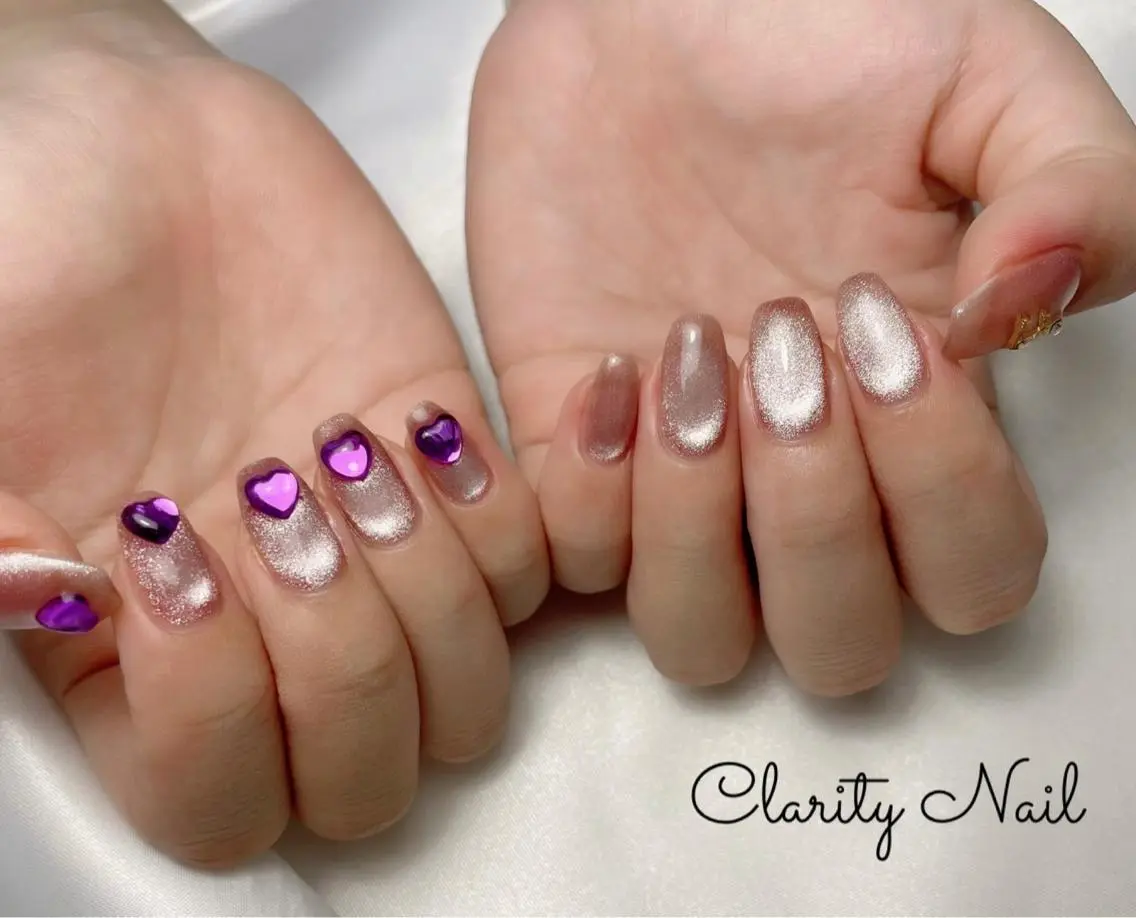 ネイル マグネットネイル ワンカラーネイル ハンドネイル Clarity Nailのネイルデザイン