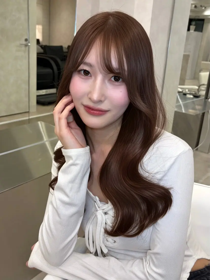 ロング ヘアカラー sera 🎀ベージュのヘアスタイル