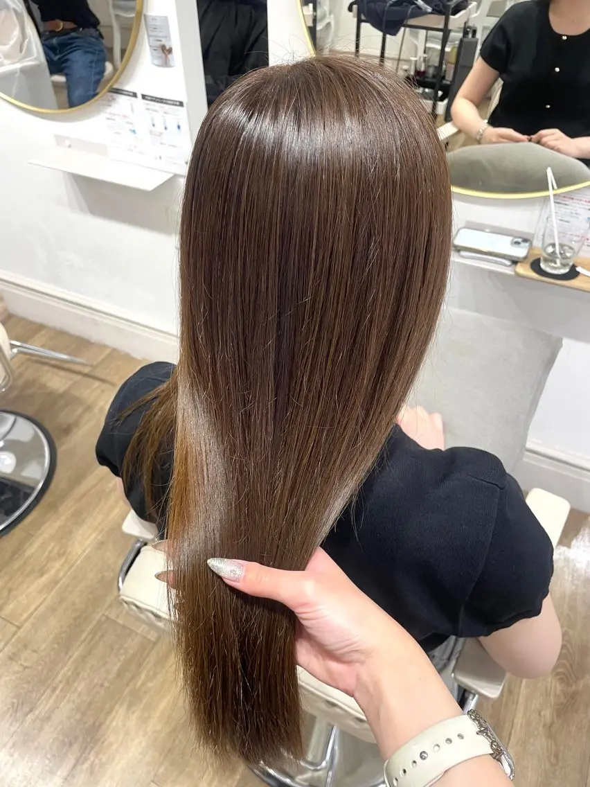 セミロング ヘアカラー トリートメント ももか /韓国style🖤のヘアスタイル
