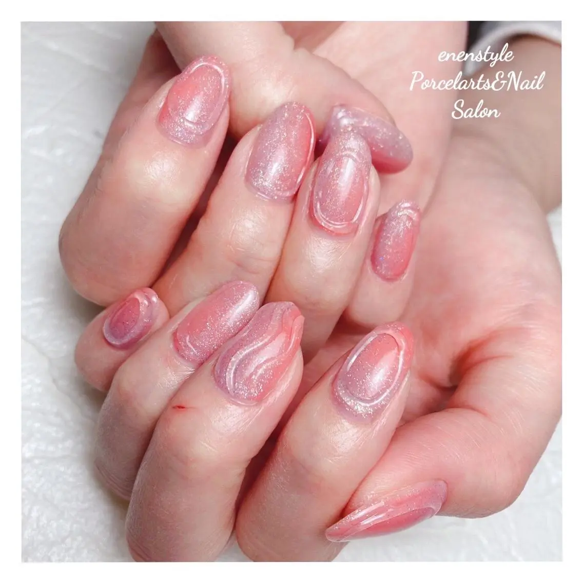 ミディアム ネイル 🐾enen style 🐾のネイルデザイン
