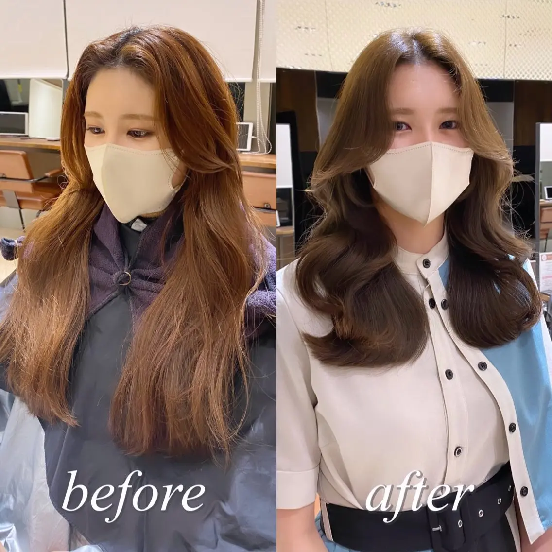 セミロング カラー レイヤー/顔周り /透明感🩶高橋大のヘアスタイル