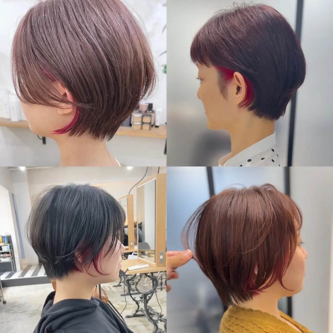 ショート カラー イヤリングカラー ボブ ショートヘア ショートヘア、ボブ こやさん　コヤマのヘアスタイル