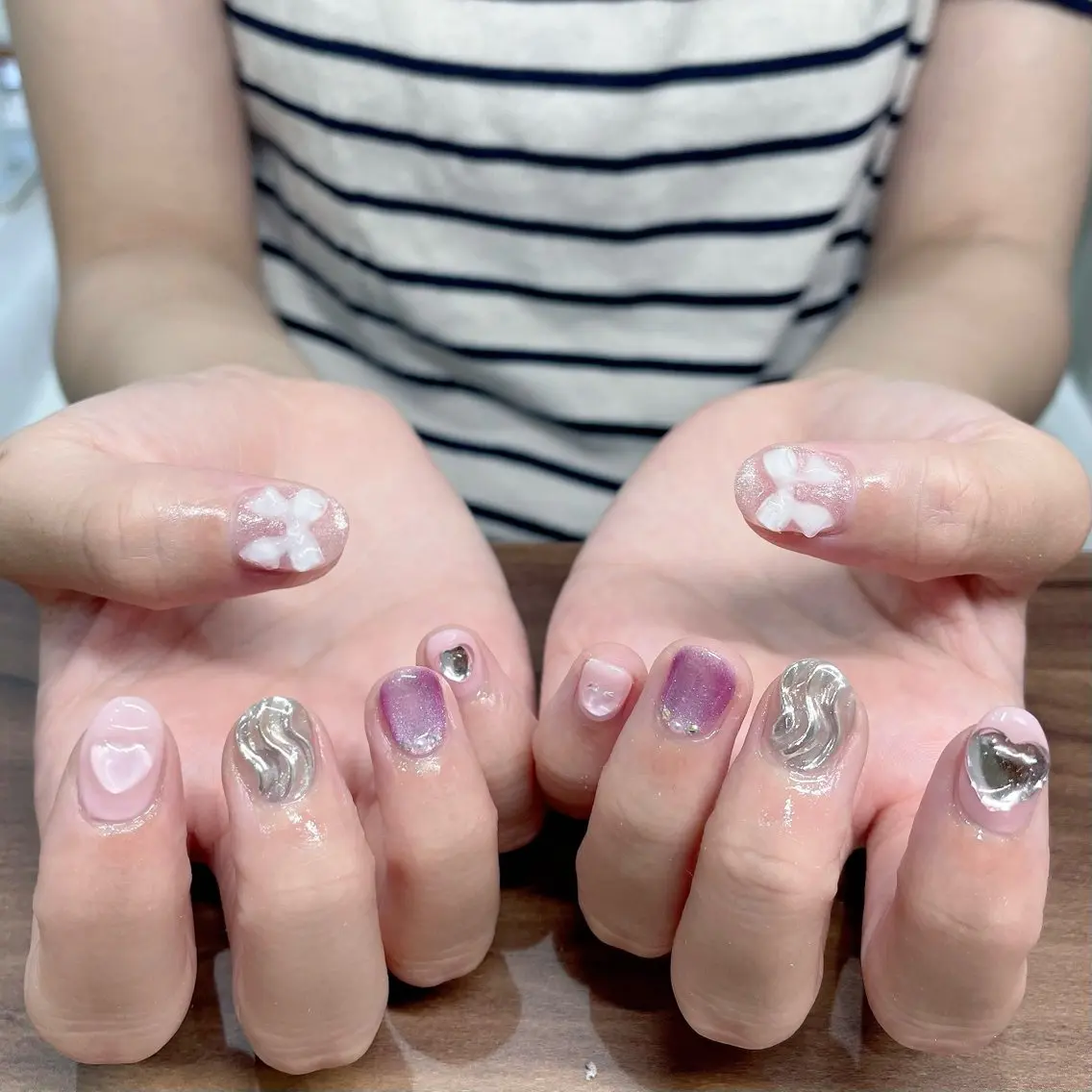 ネイル リボン Ricnail☾ ayanoのネイルデザイン