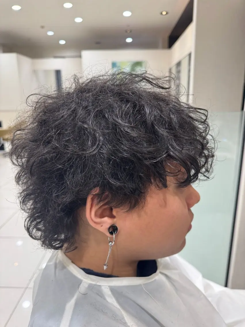 ショート パーマ メンズ 福井 皓貴のヘアスタイル