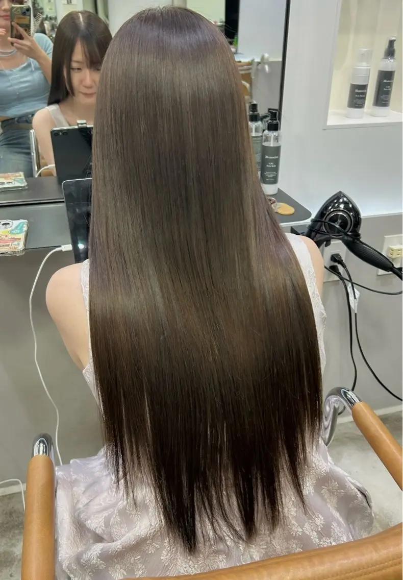 ロング カラー 透明感カラー トリートメント 🧣艶カラー・ヘア セット Chie🧸のヘアスタイル