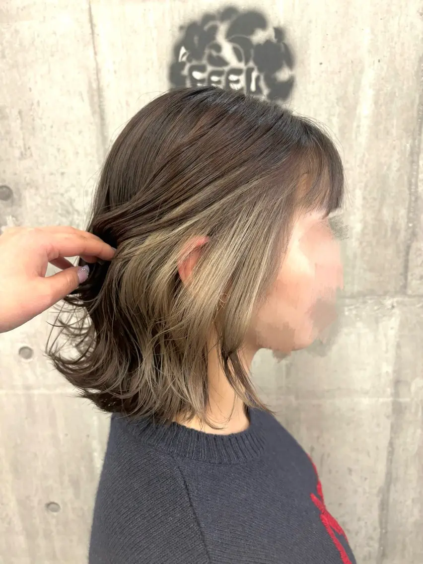 🍒インナーカラー(ブリーチ)➕ケアカラーの写真