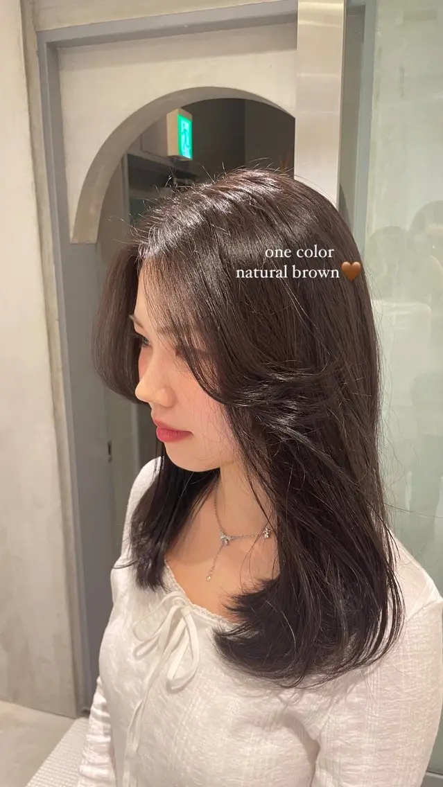 ロング カラー ブラウンカラー ナチュラルブラウン ヘアカラー たかはし ゆうなのヘアスタイル