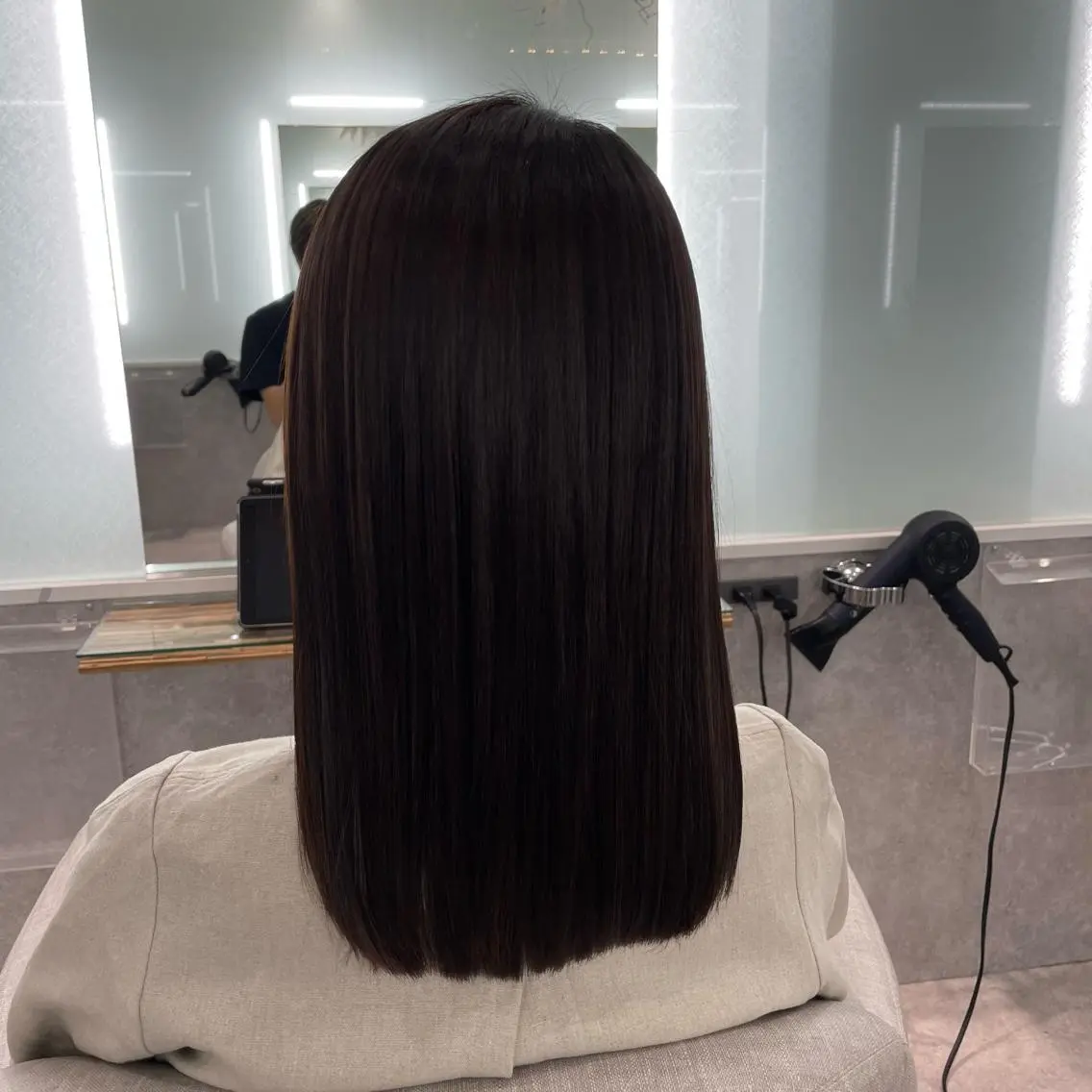 ミディアム 縮毛矯正 樋口 功樹のヘアスタイル