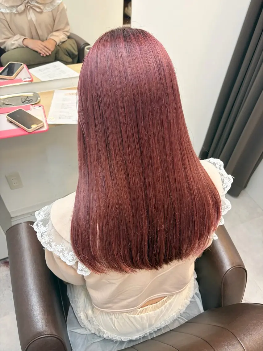 カラー ピンクカラー 井上 悠人のヘアスタイル