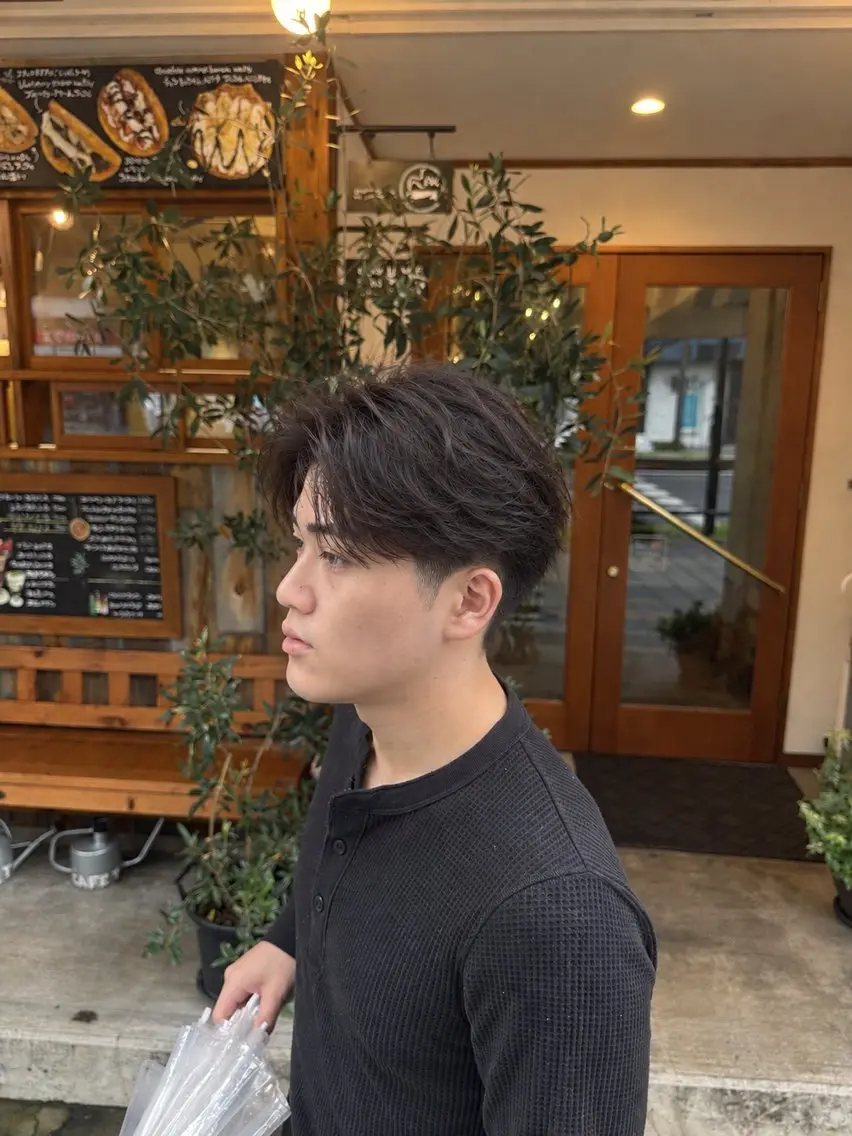 メンズ カット カナモリ ハヤトのヘアスタイル