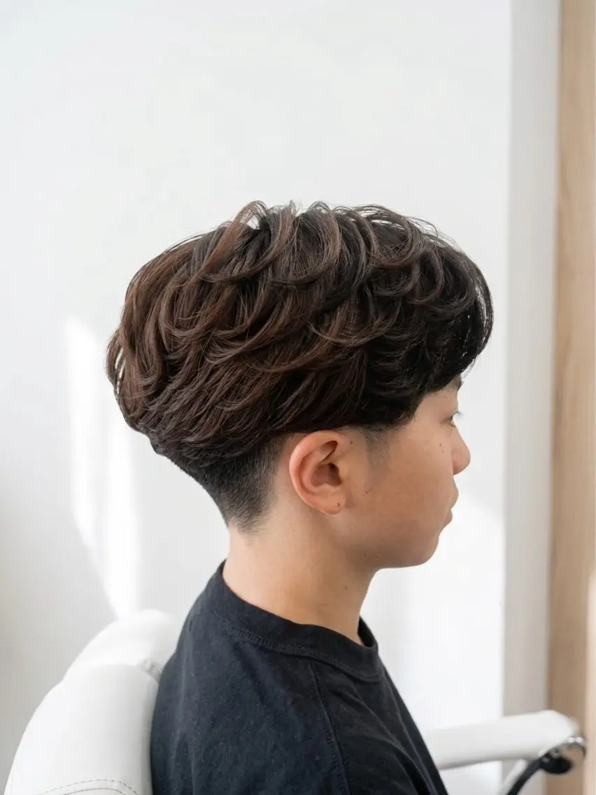ショート パーマ メンズ 鈴木 まさしのヘアスタイル