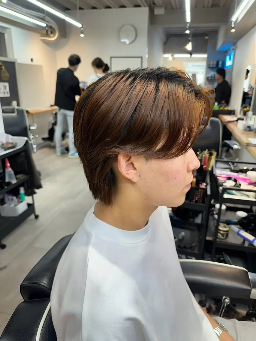 メンズ 学生(メンズ向け) ヘアカラー ワンカラー💥池田 将💥のヘアスタイル