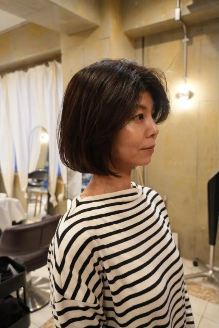 ミディアム カラー ヘアカラー ウチミズ サヤカのヘアスタイル