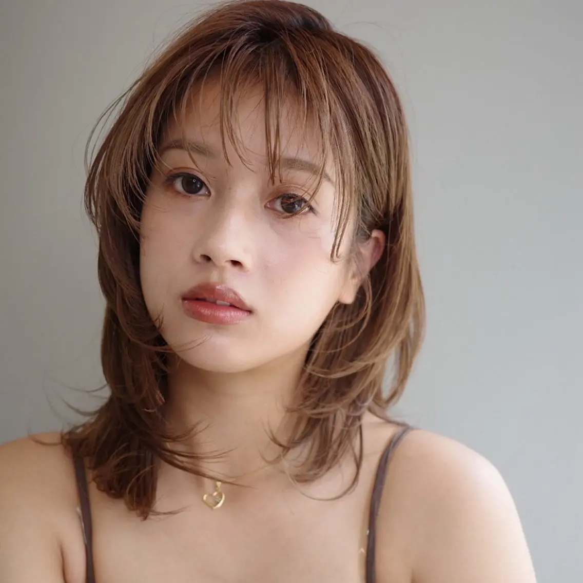 ミディアム カラー カット ヘアカラー トリートメント 心斎橋韓国ボブ 好原良真のヘアスタイル