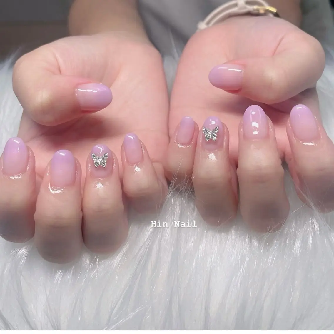 ネイル チークネイル ドット フットネイル フレンチネイル 韓国ネイル ハンドネイル HIN NAILのネイルデザイン