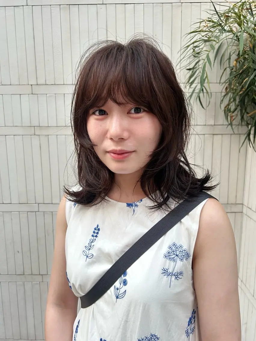 ミディアム カラー カット ヘアカラー トリートメント [Eurica] muaのヘアスタイル