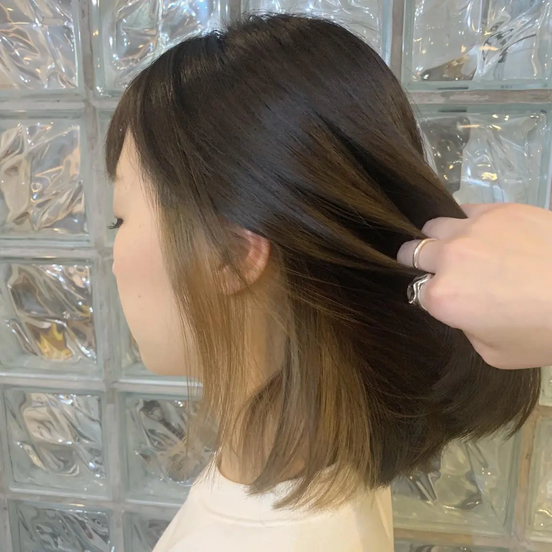 ミディアム カラー インナーカラー Sakairi Yunaのヘアスタイル