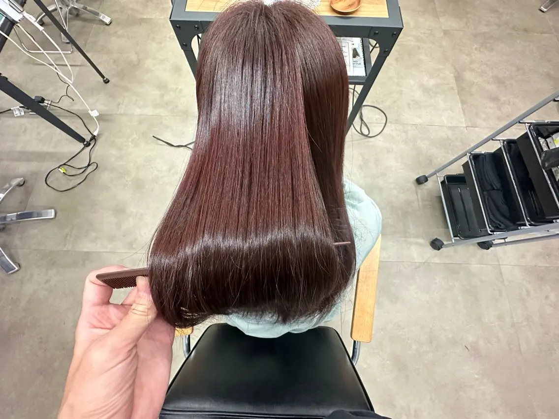 ロング 縮毛矯正 田川 聖菜のヘアスタイル