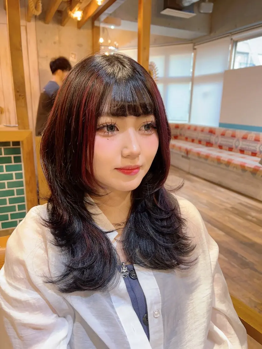 ロング カラー ヘアカラー トリートメント 🎨デザイン🥇 美髪・艶髪　日暮千敬のヘアスタイル