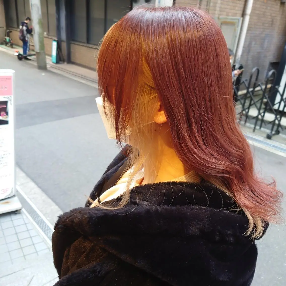 ミディアム カラー 髪質改善ストレート Kantaのヘアスタイル