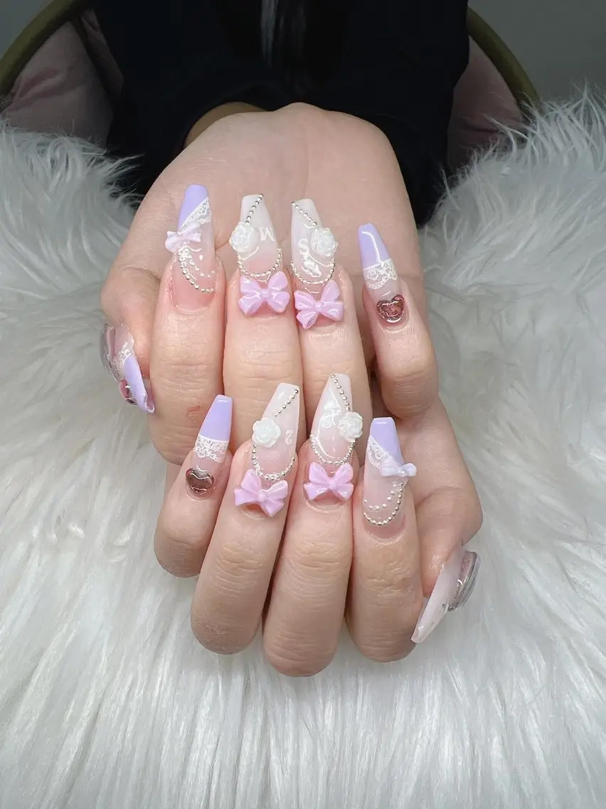 ネイル 長さ出し グラデーション 卒業式 キラキラネイル マグネットネイル ハンドネイル Lee Nailsのネイルデザイン