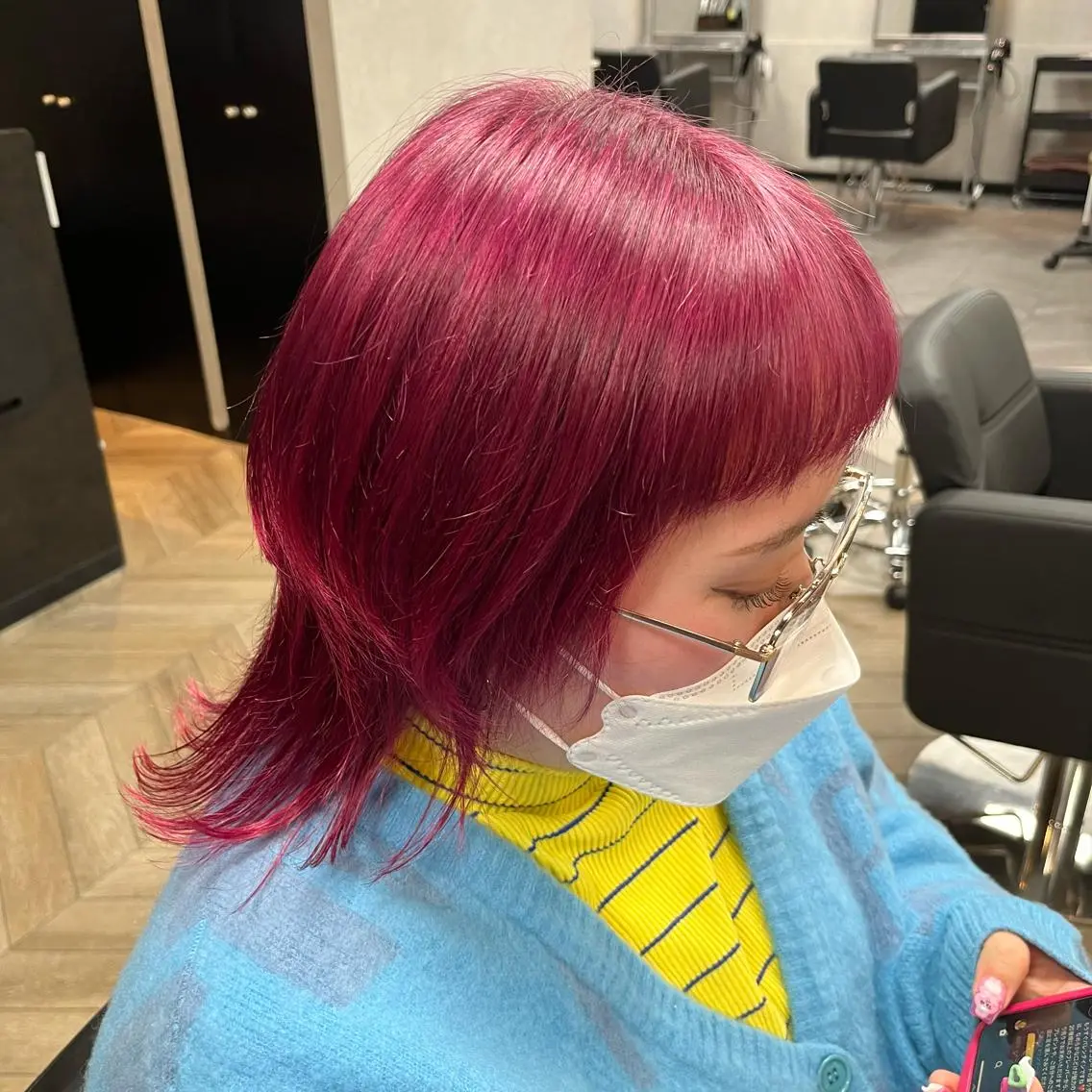 ミディアム カラー ヘアアレンジ ヘアカラー 😈派手髪/ 地雷系 / KALIN😈のヘアスタイル