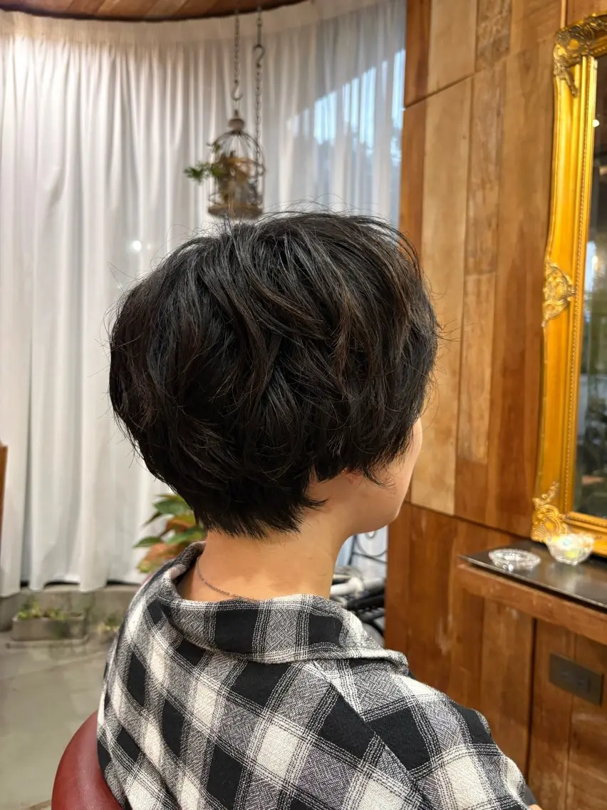 ショート パーマ ショートヘア ニュアンスパーマ カット 増田 ルナのヘアスタイル