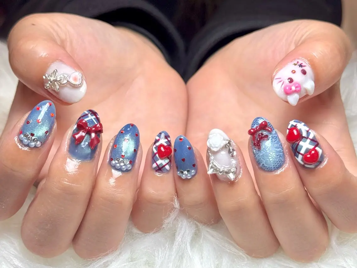 ネイル フレンチネイル ジェルネイル グラデーション 韓国ネイル ロングネイル ハンドネイル Luci Nailのネイルデザイン