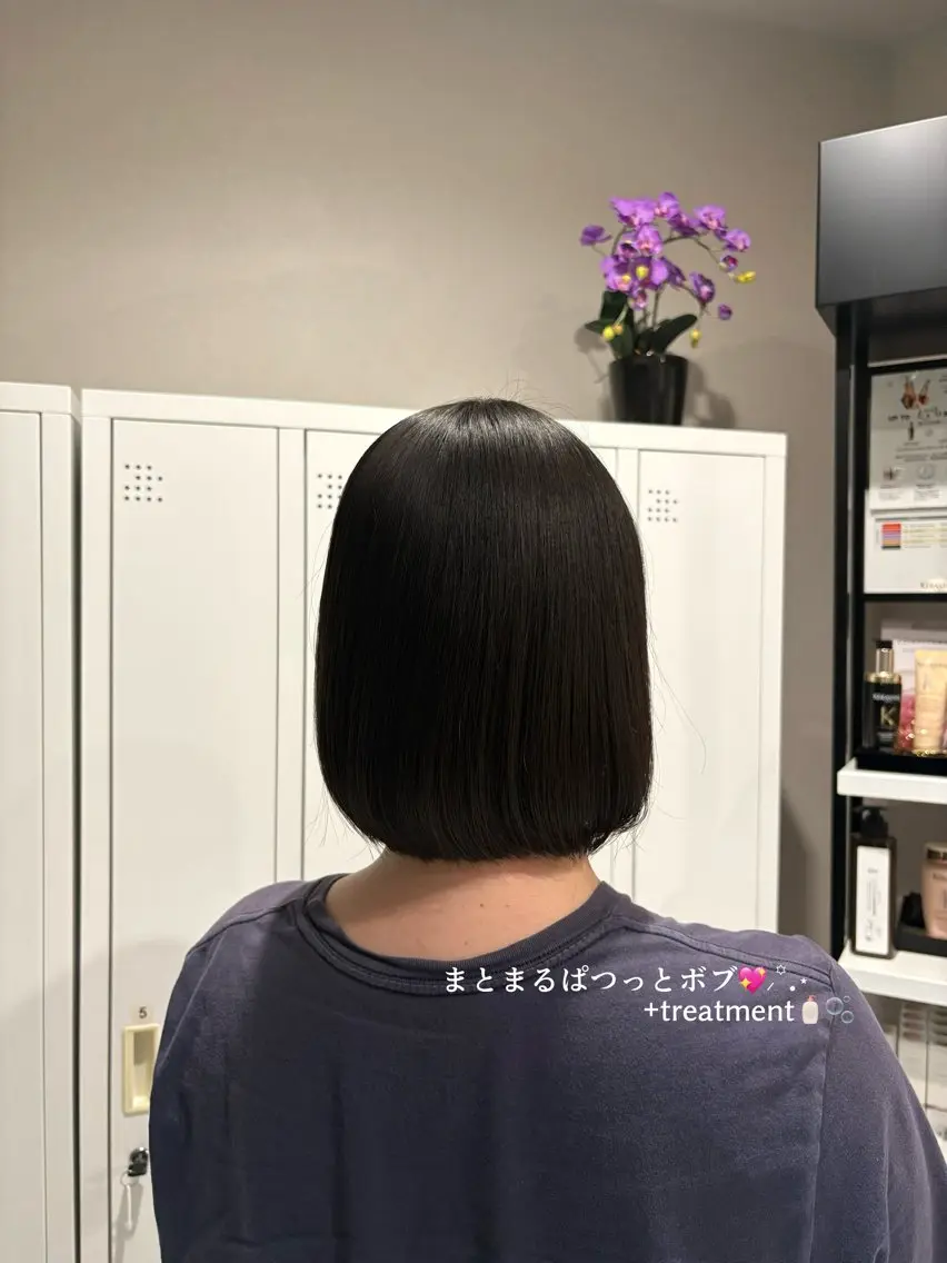 ミディアム カット トリートメント 透明感カラー/ボブ /miyuu🥣のヘアスタイル