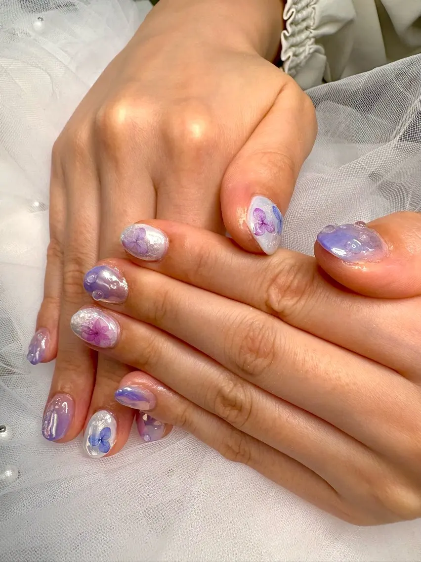 ネイル グラデーション ミラーネイル ハンドネイル 新宿マグネット Mii Nailのネイルデザイン